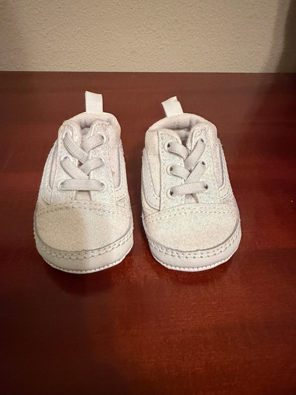 White Kids Lace-Up Sneakers